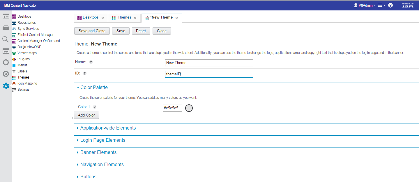 Specify Theme Name and ID
